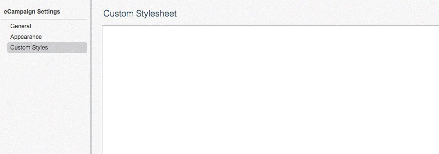 Email Campaign Custom Styles